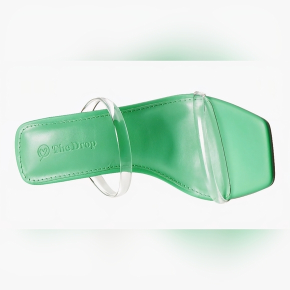 The Drop Avery Square Toe TWO Strap High Heeled Sandal #777-779 - Picture 9 of 14